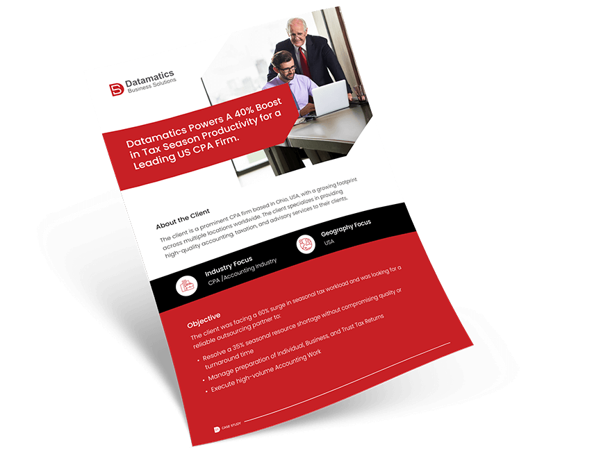 Datamatics Enables a Productive Tax Season for a Leading US CPA Firm
